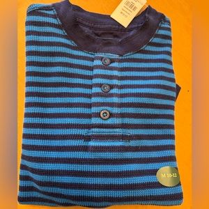 L.L.Bean youth medium button down striped shirt NWT